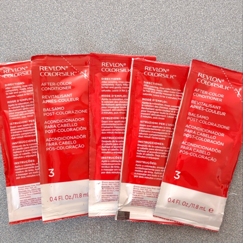 Revlon Colorsilk After Color Conditioner packets (5) lot
